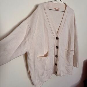 &Daughter Cashmere oversized cream cardigan